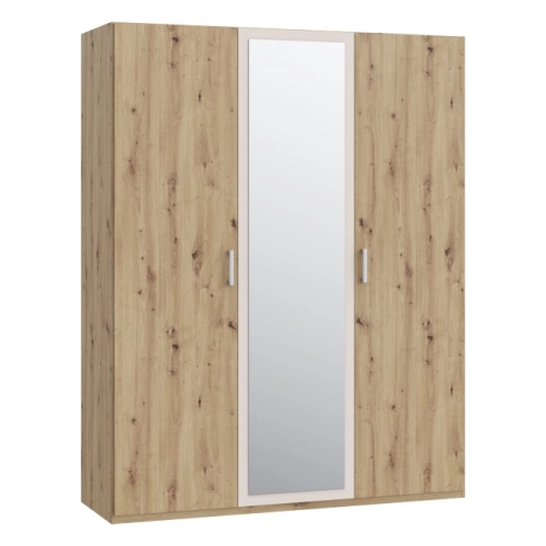 Szafa z lustrem 170 cm Dąb Artisan/Piaskowy